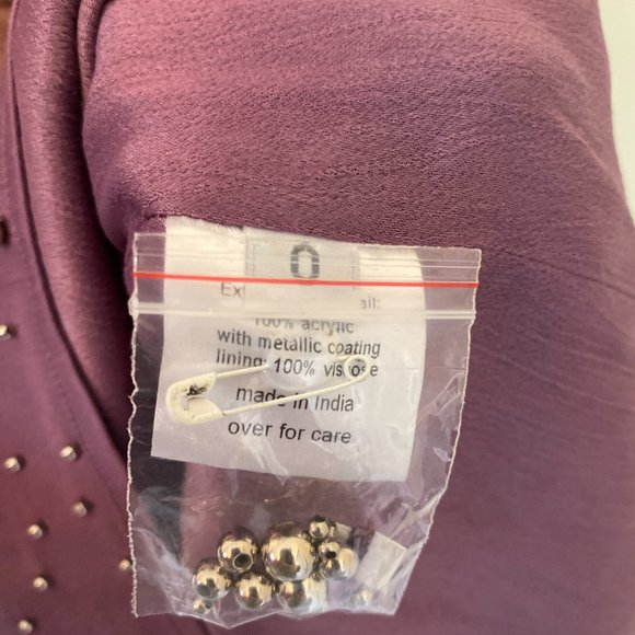 Rachel Comey Purple Halterneck Mini Dress W/ Silver Embellishments Sz XS/0 - Picture 10 of 11